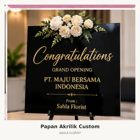 Papan Bunga Akrilik Rumah Duka Tabitha